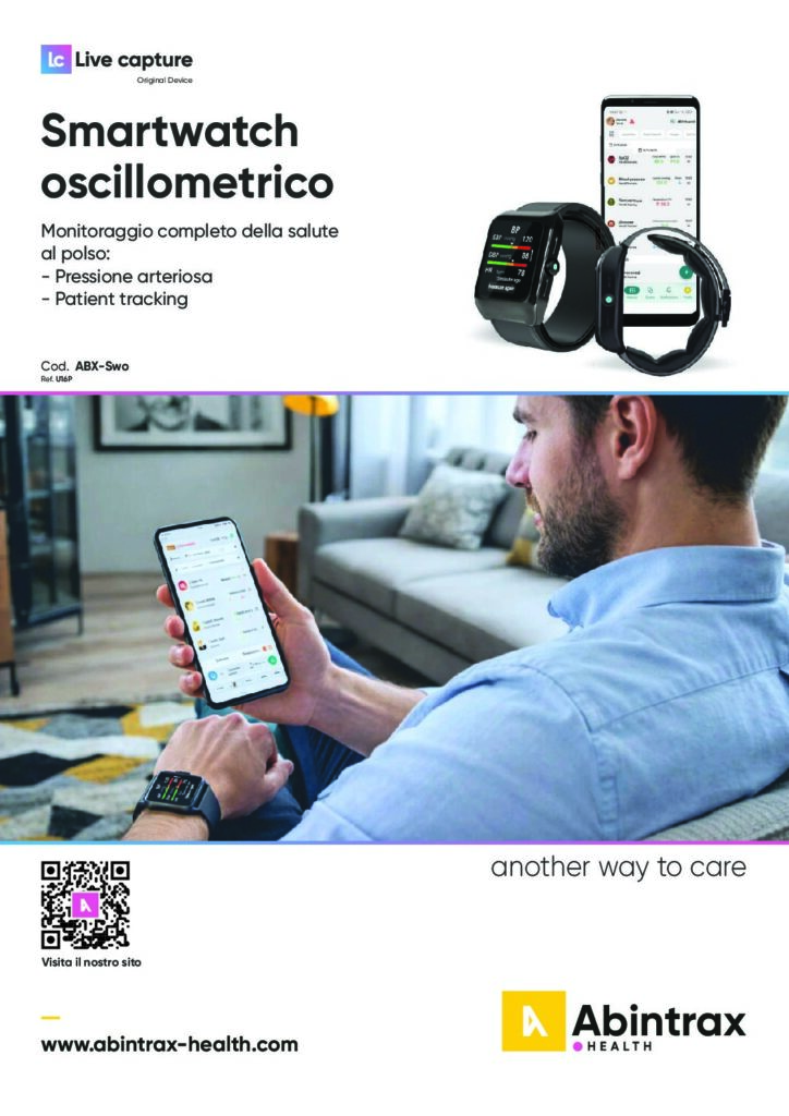 Smartwatch Misurazione Oscillometrica della Pressione ABX Swo
