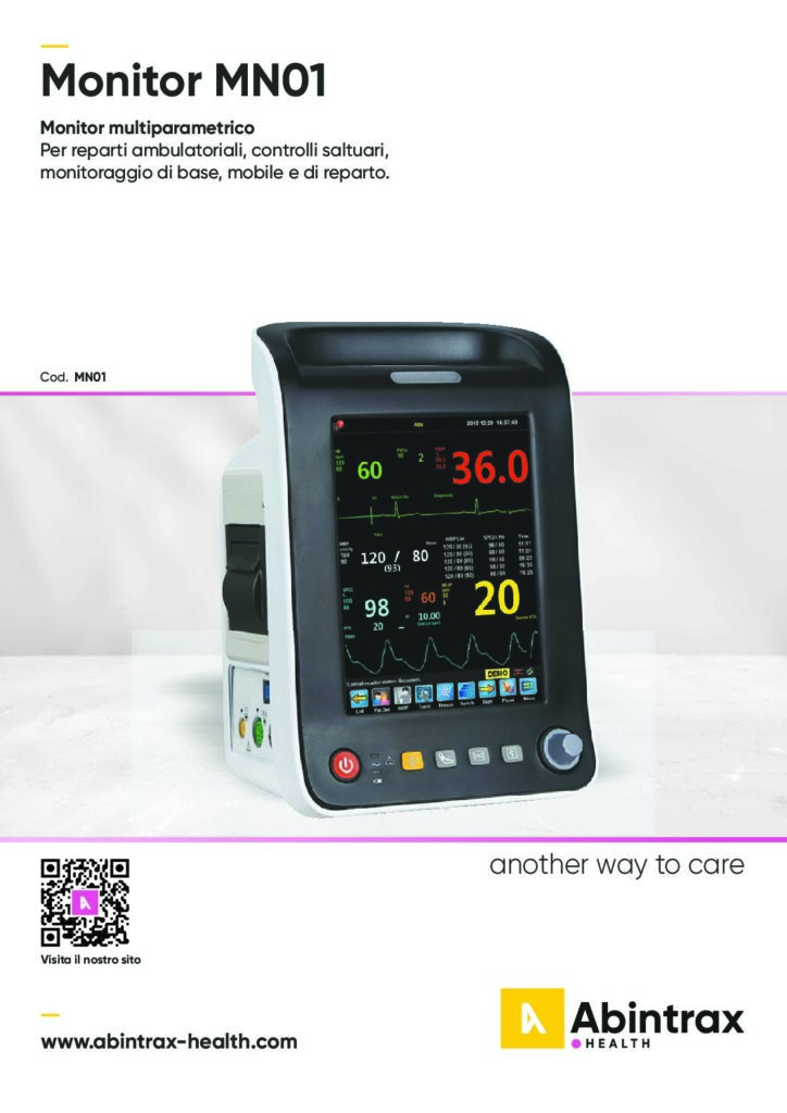 Monitor multiparametrico reparti ambulatoriali controlli saltuari monitoraggio base mobile di reparto ABX Monitor