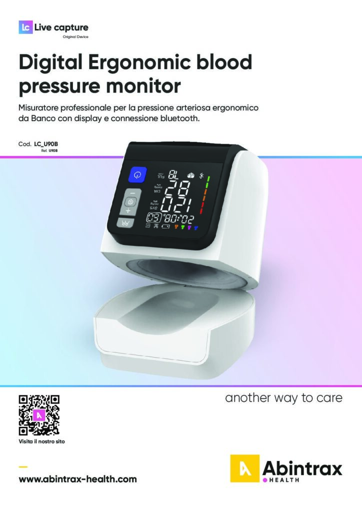 Misuratore professionale pressione arteriosa ergonomico Banco display connessione bluetooth
