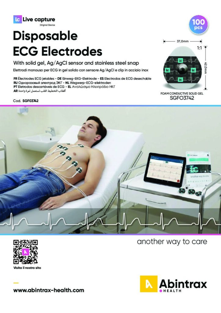 Elettrodi monouso per ECG gel solido sensore Ag AgCl clip acciaio inox Elettrodi monouso per ECG gel solido sensore Ag AgCl clip acciaio inox